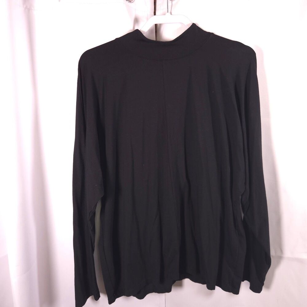 T by Talbots Black Mock Neck Activewear Athleisure‎ Shirt Women's XL